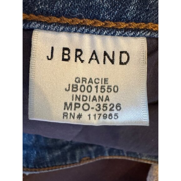 J Brand Shorts Women 31 Blue Denim Button Fly Gracie Cut Off Jean Shorts Outdoor - Picture 8 of 11